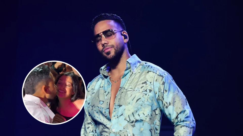 Romeo Santos besa a fan en concierto