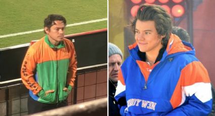 Captan al doble de Harry Styles en estadio de fútbol