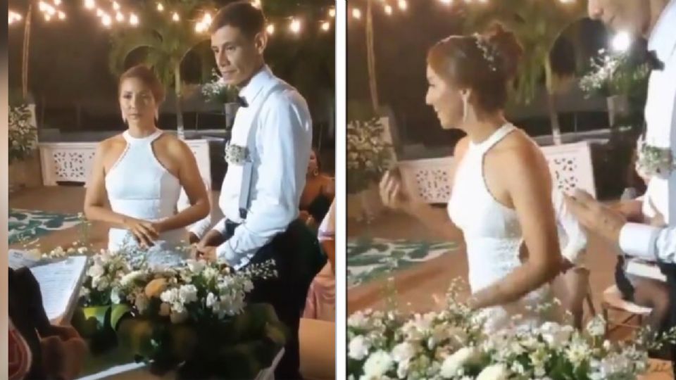 Novio le arranca el anillo, al decirle que NO en el altar
