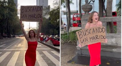 Mujer rusa sale a las calles de México para encontrar marido