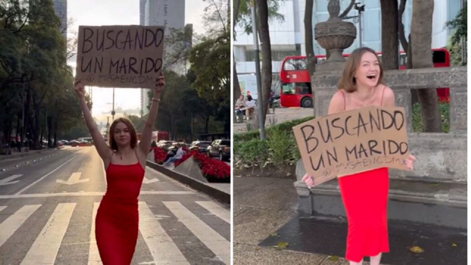 Mujer rusa sale a las calles de México para encontrar marido
