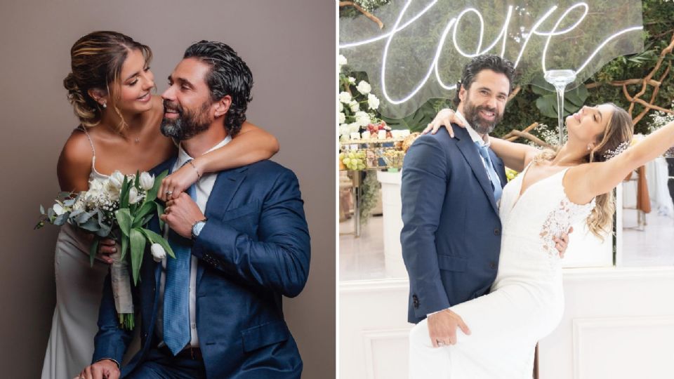 Michelle Renaud y Matías Novoa en su boda