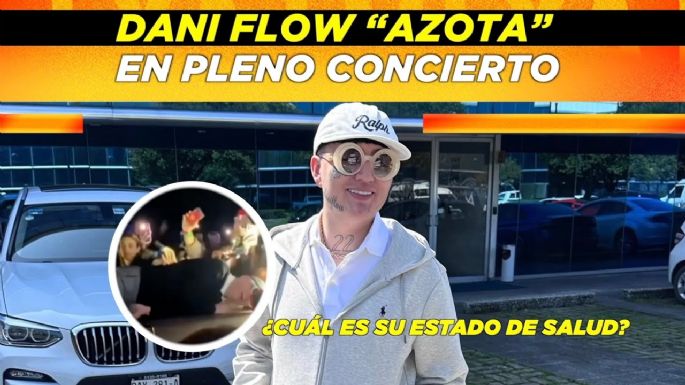 Dani Flow se estampa en el piso en pleno concierto