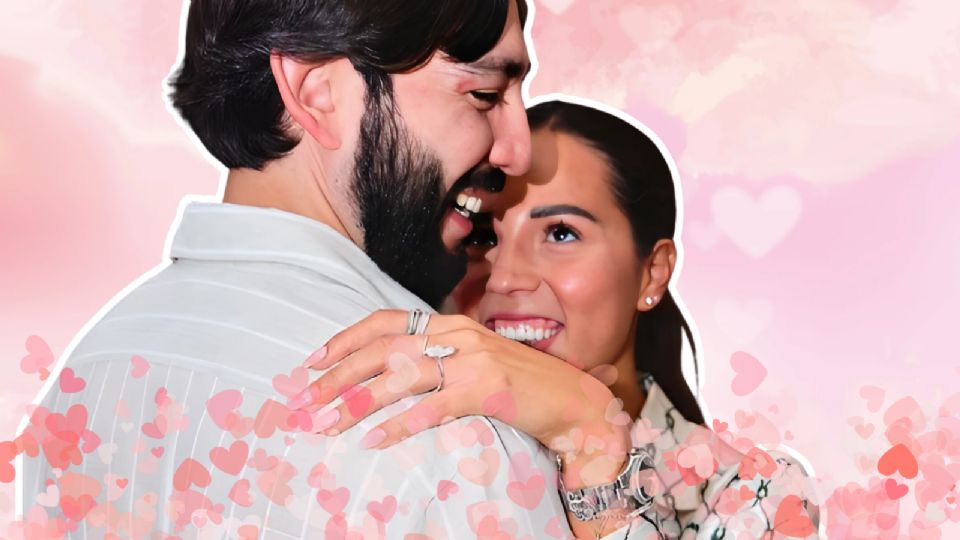 Aneliz y su novio Rodrigo anunciaron su compromiso.