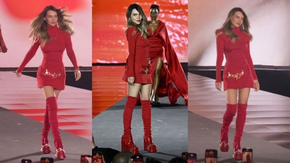 Belinda sigue imponiendo moda. Esta vez, con las botas con plataformas, en un impactante revival de los 70.