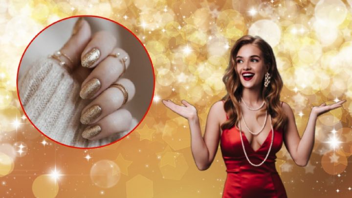 Los 5 diseños más elegantes en dorado con uñas cortas para brillar en Año Nuevo