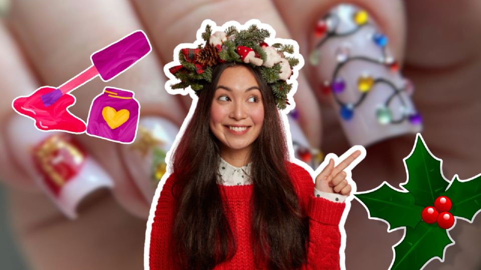 Uñas navideñas en tendencia