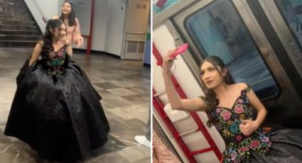 Quinceañera llega a su fiesta en Metro de la CDMX  | VIDEO