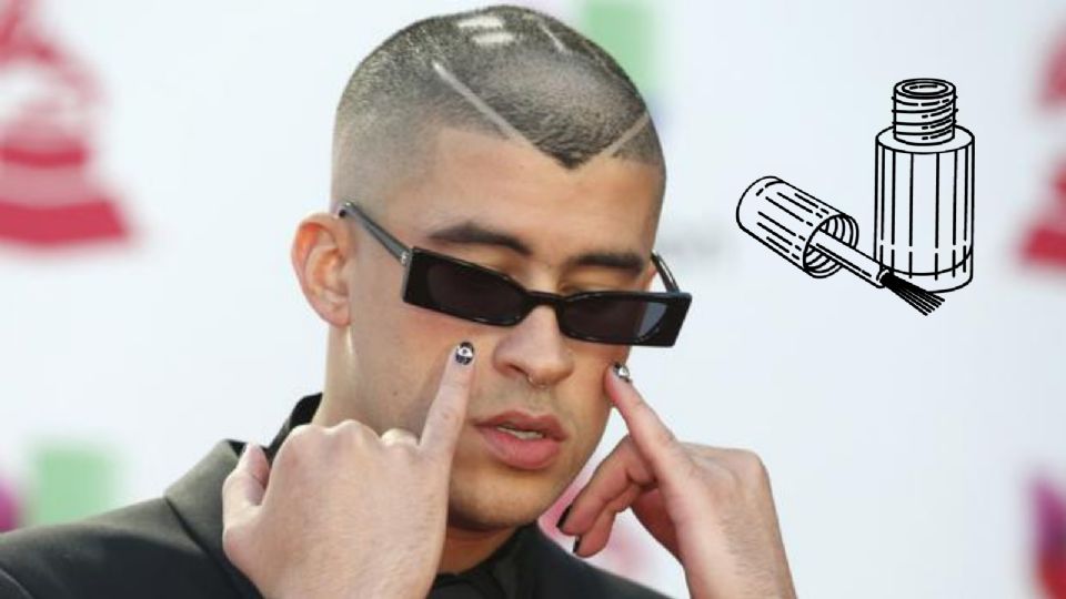 Bad Bunny con las uñas pintadas en el estreno de 'X100pre'