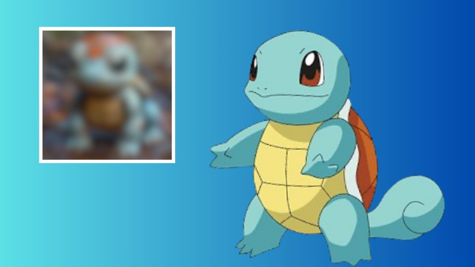 Squirtle, personaje de la famosa serie animada Pokémon.