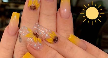 10 diseños de uñas con girasoles para esta primavera 2024