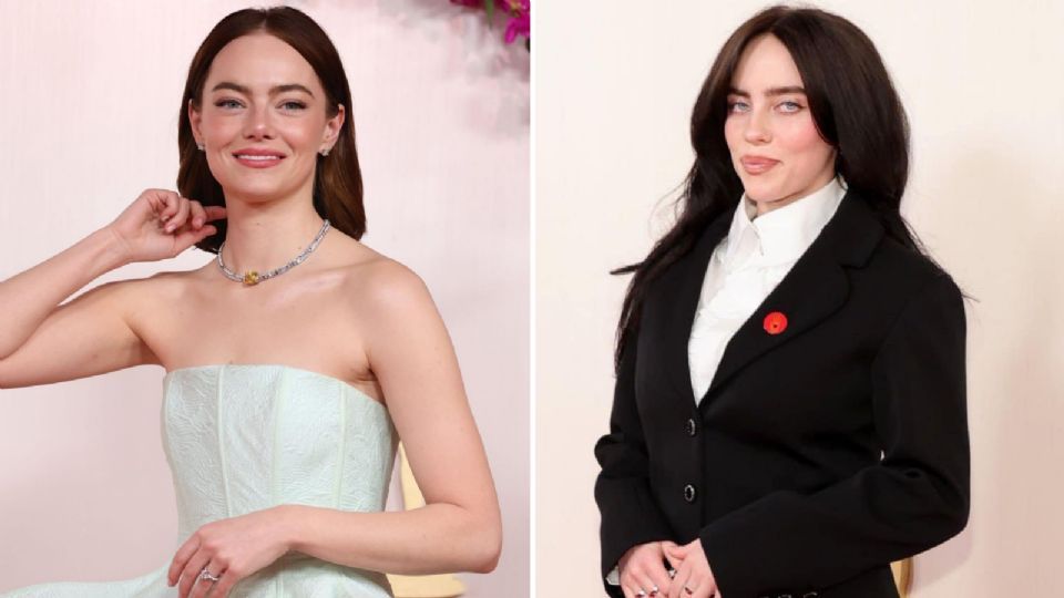 Emma Stone y Billie Eilish en la alfombra roja de los Óscar 2024.