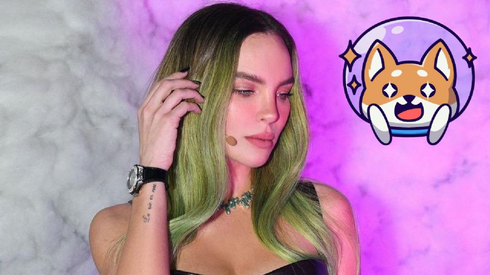 Belinda luciendo el cabello verde que mostró en el videoclip de 'Cactus'