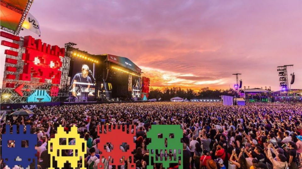 El escenario principal del Vive Latino 2024 al atardecer del domingo 17 de marzo.