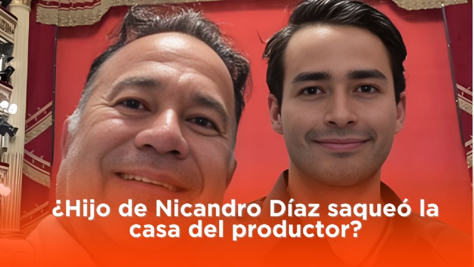 Nicandro Díaz y su hijo mayor