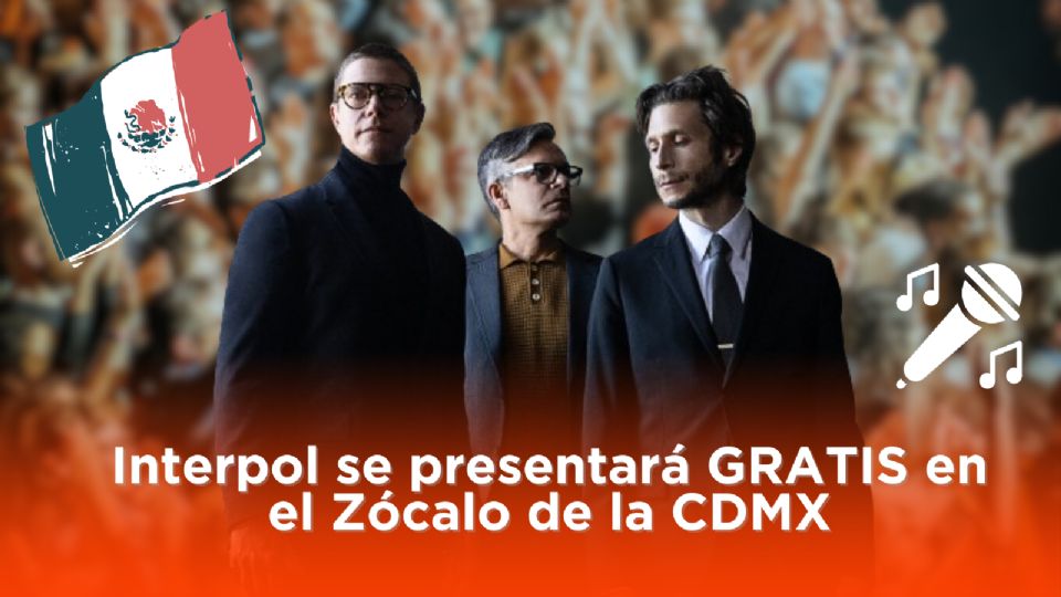 Interpol, banda estadounidense, concierto GRATIS en el Zócalo de la CDMX