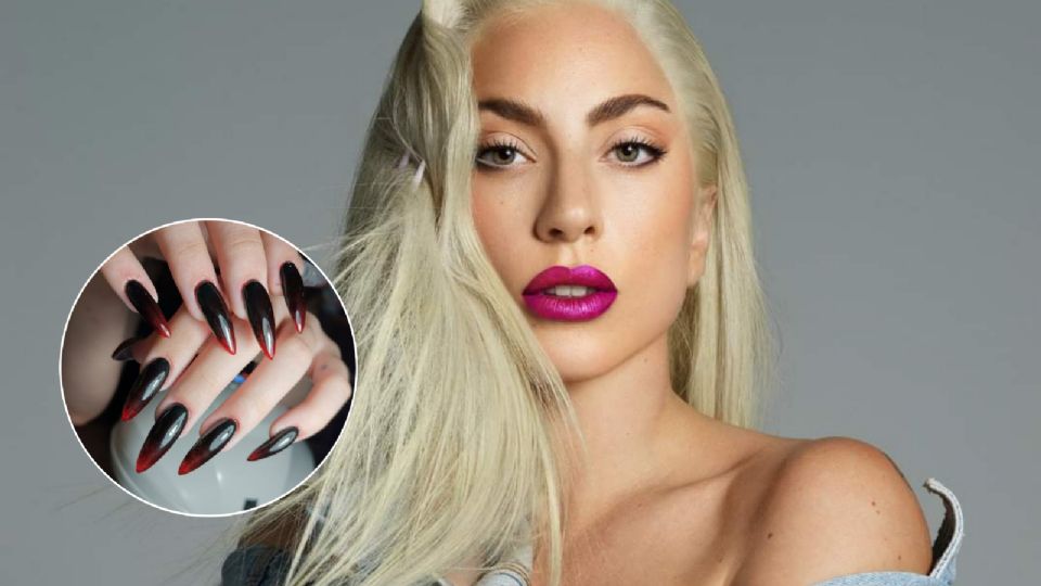 Uñas al estilo Lady Gaga.