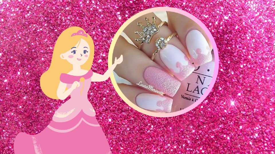 Uñas estilo princesa