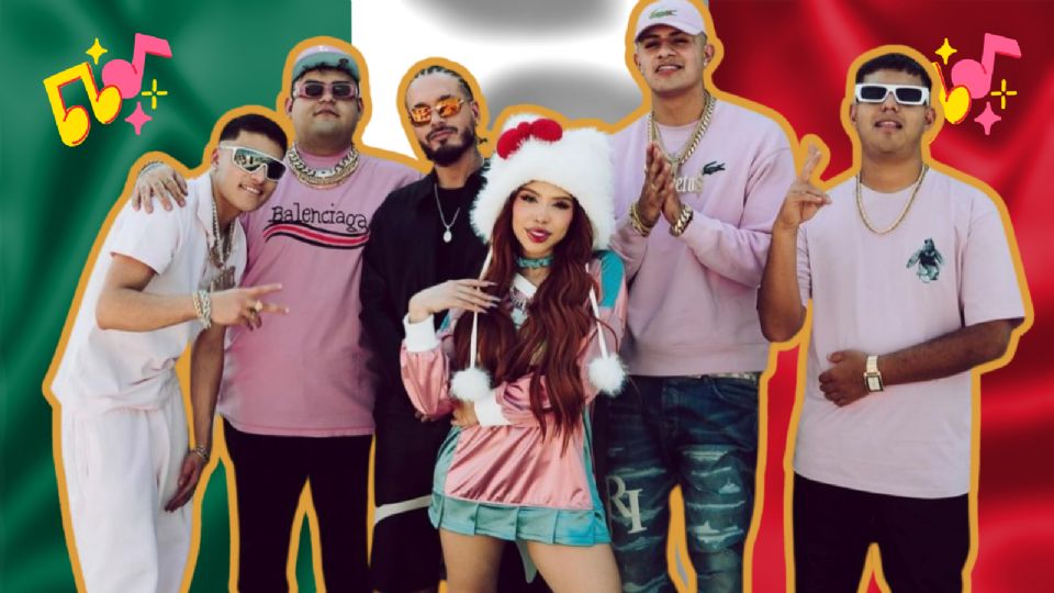 J Balvin con reggaetoneros mexicanos