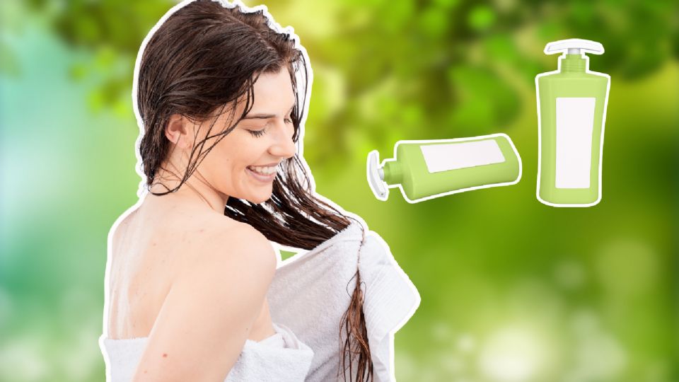 Shampoo casero con ingredientes naturales.