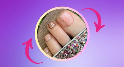 Gelish para pies: 5 diseños de uñas con glitter para lucir elegante