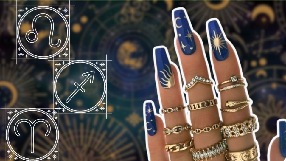 uñas para signos zodiacales de fuego