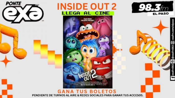 Muchas emociones vas a sentir cuando te regalemos boletos para Inside Out 2!