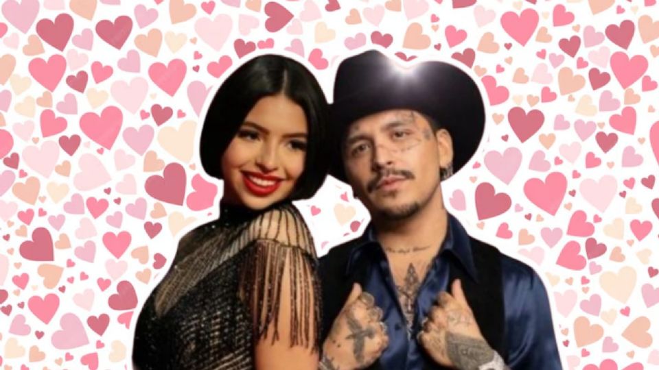 Ángela Aguilar y Christian Nodal en romance