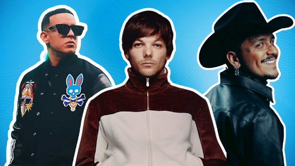 Daddy Yankee, Louis Tomlinson y Christian Nodal