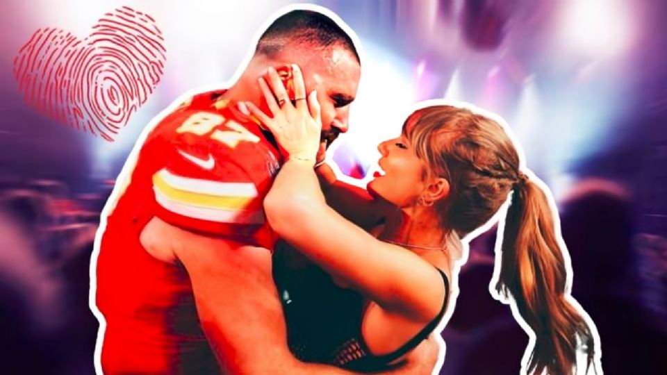 La cantante Taylor Swift  con su novio Travis Kelce