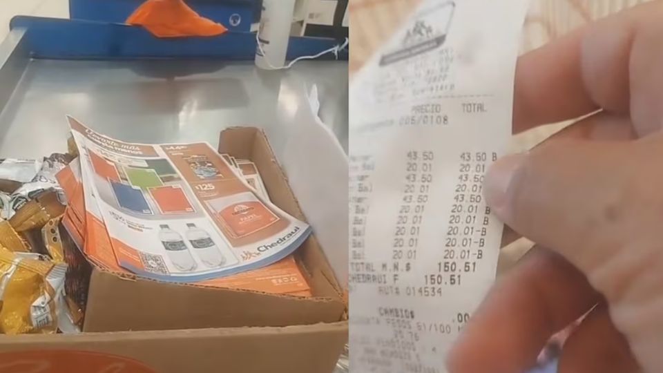 Una cajera de Chedraui mostró el error de un cliente al realizar un fallido reclamo. Fuente: Foto: dedinero.