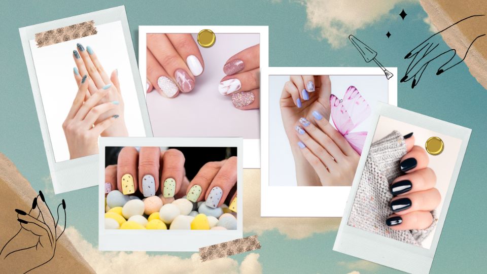 Diseños en tendencia de nail art.