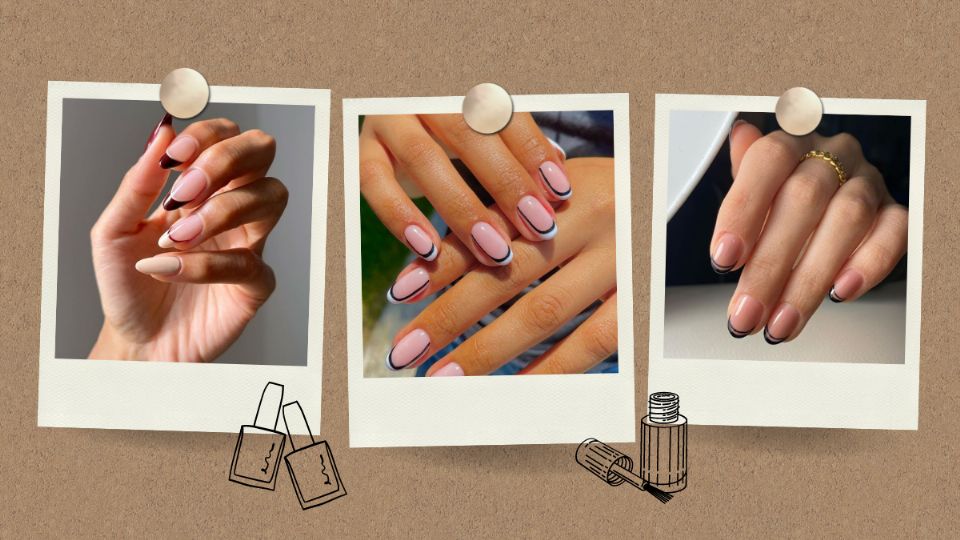 Explora la elegancia renovada de la manicura francesa doble, la tendencia que dominará en 2024.