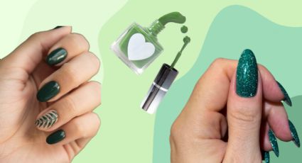 5 diseños de uñas en color verde para estar en tendencia durante enero y febrero 2025