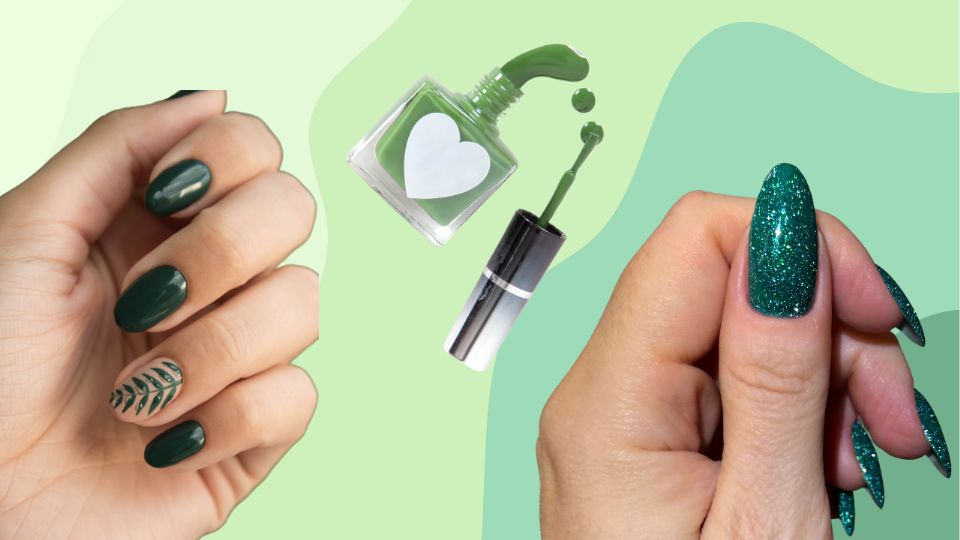 Diseños de uñas verdes: la tendencia que combina elegancia, frescura y versatilidad para este 2025.