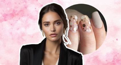 5 diseños de uñas con confeti rosado para lucir elegante este 2025